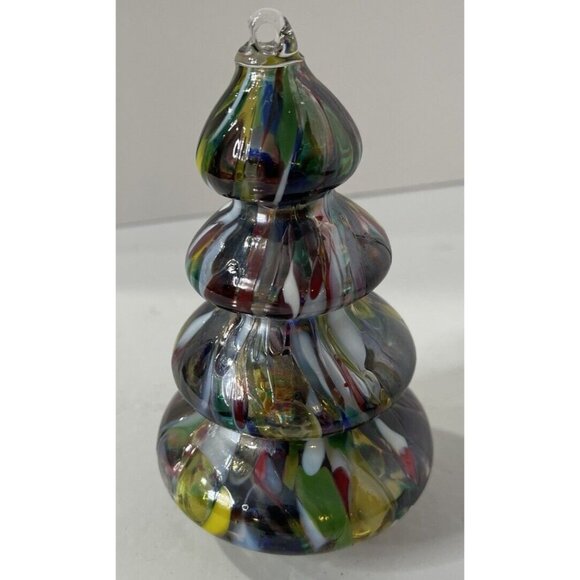 Hand Blown Glass Christmas Tree Made In Poland Art Glass Huta Szkla Rogi - Picture 3 of 7